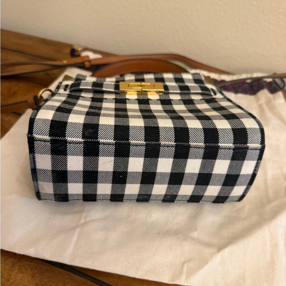 Tory Burch Gingham Petite Double Bag - Picture 5 of 5
